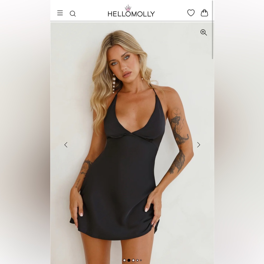 Hello Molly Black Halter Mini Dress